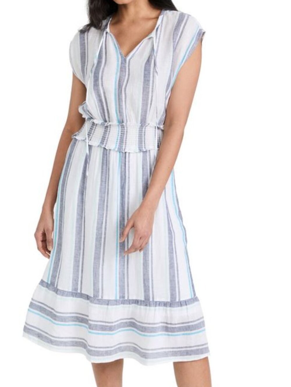 *NEW Rails Ashlyn Stripe Smocked Waist Dress Size XL